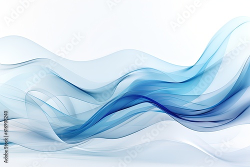 Blue Wave Border Abstract Vector Background