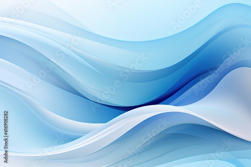 Blue Wave Border Abstract Vector Background