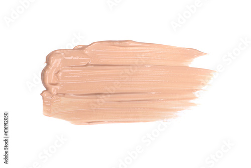 Smear liquid foundation cream isolated on white