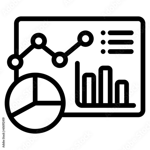 Dashboard icon in line style, use for website mobile app presentation