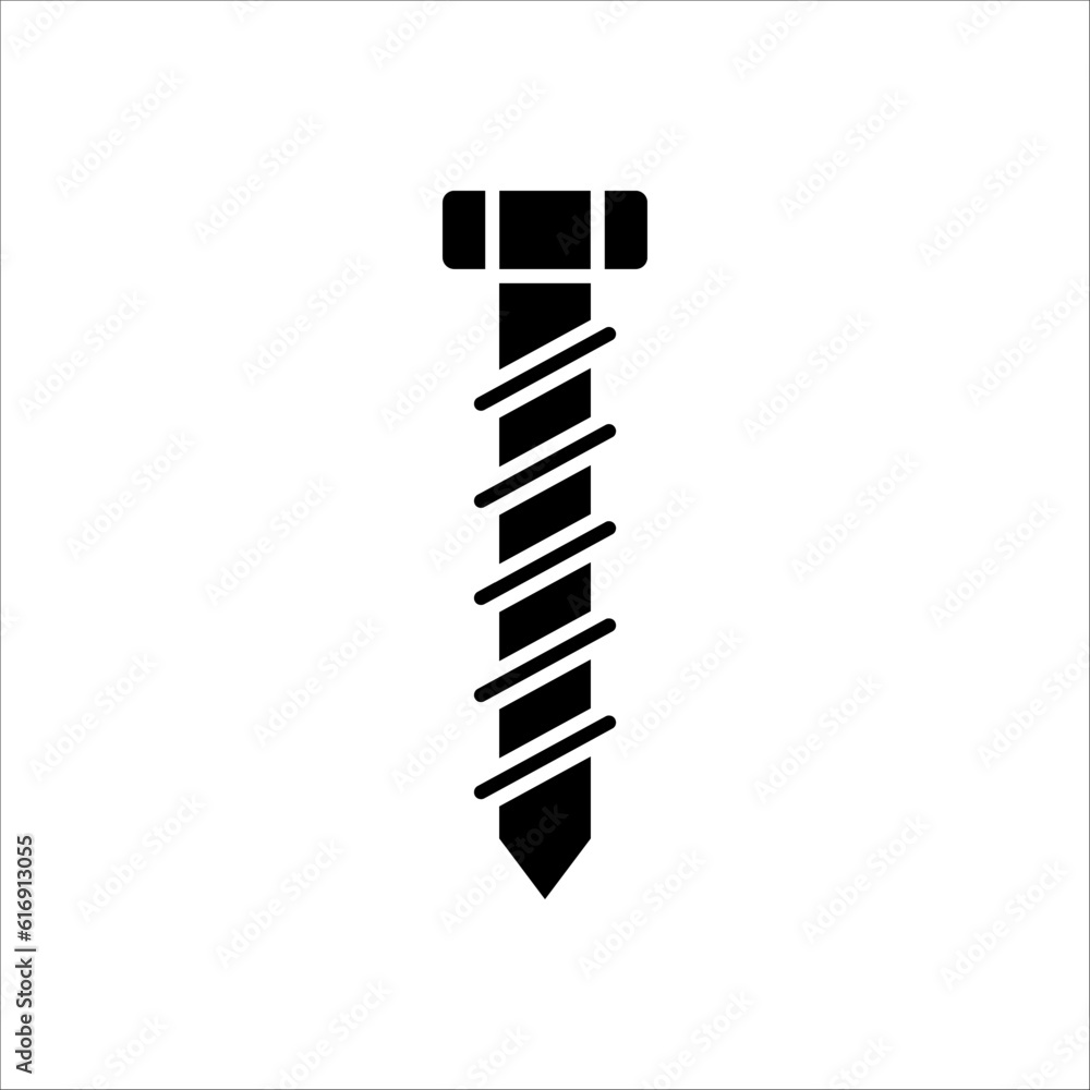 Screw icon illustration,vector tool sign symbol on white background Screw icon illustration,vector tool sign symbol on white background