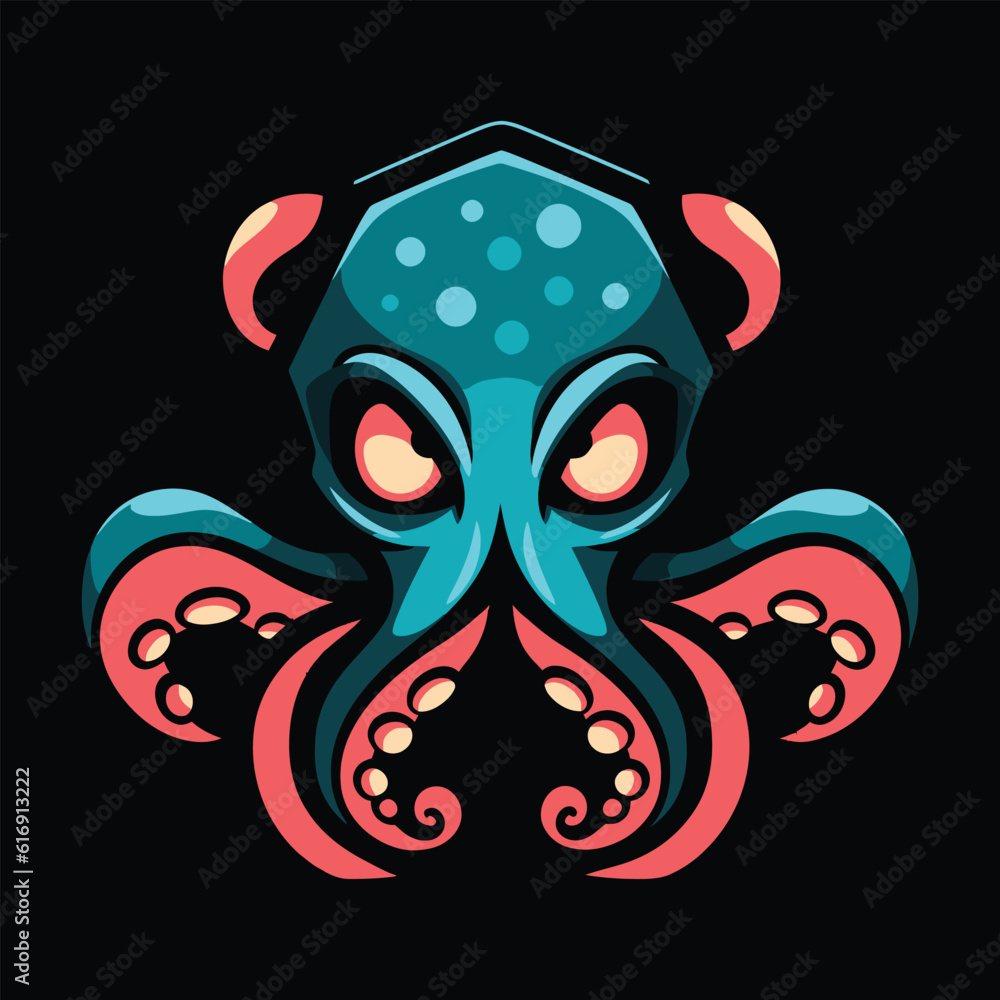 Octopus Logo for Esport. Octopus Tshirt Design. Octopus Logo. Octopus