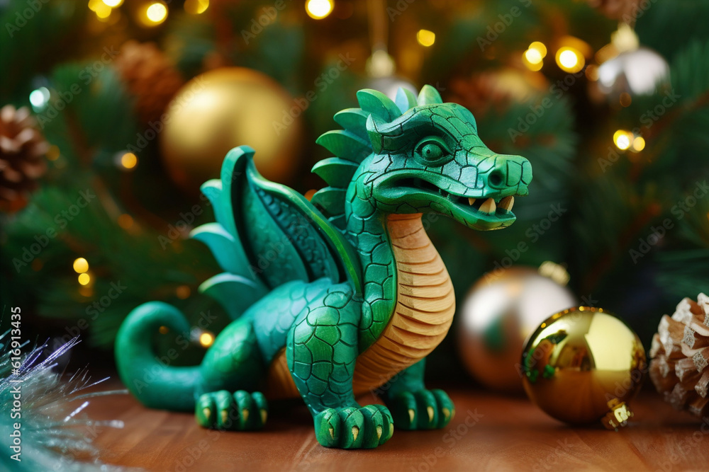 Chinese new year 2024 background , Year of the Green Dragon. Ai generated. Chinese new year 2024 background , Year of the Green Dragon. Ai generated.