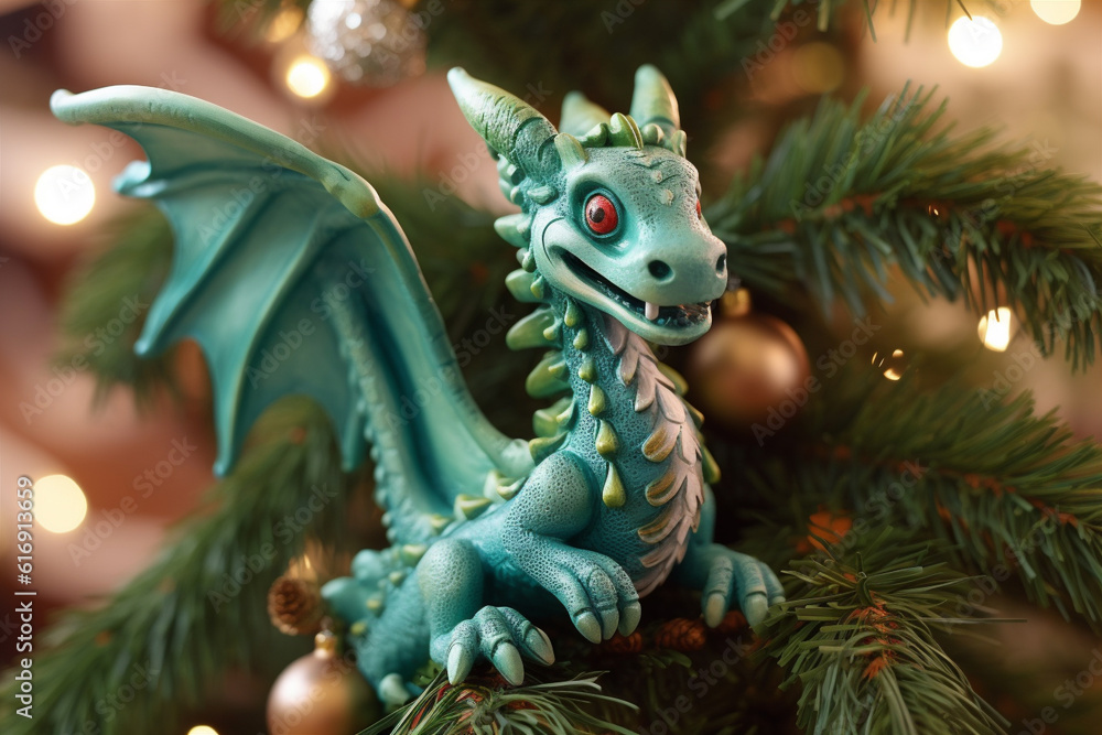 Fototapeta premium Chinese new year 2024 background , Year of the Green Dragon. Ai generated.