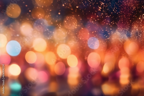 blurred simple bright Christmas background. AI generated.