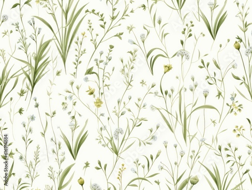 Botanical pattern background. Simple and minimalistic. 