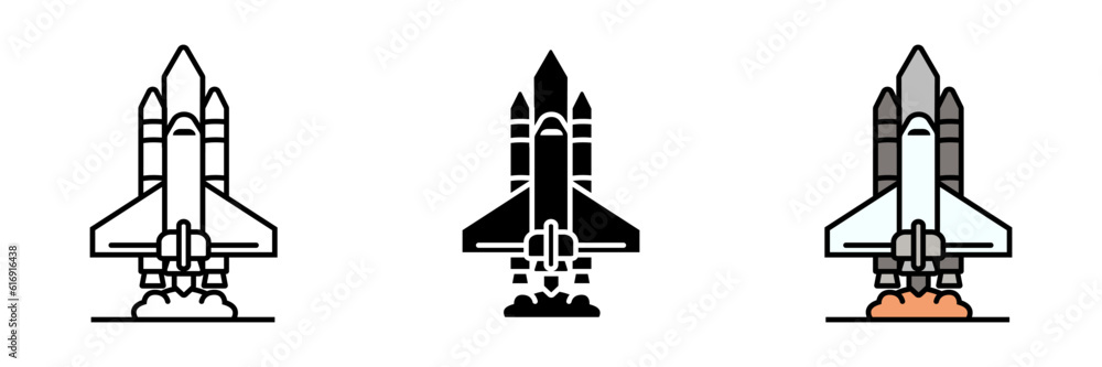 Rocket Icon, A vibrant icon representing a rocket, symbolizing space exploration, technological advancement, and the journey into the vast unknown.