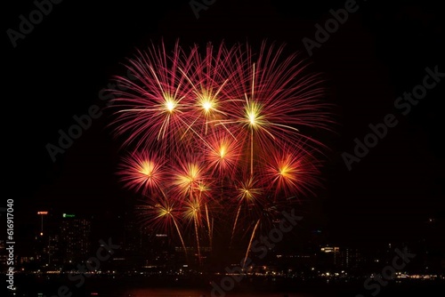 fireworks in the night sky © ธนาธิป แซ่เฮง