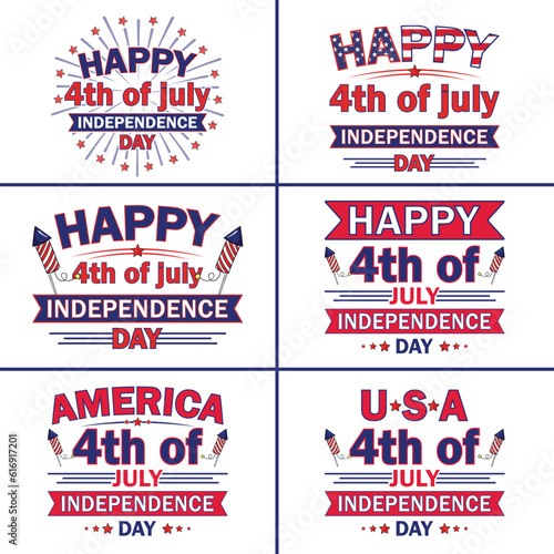 Vector happy 4th of july. independence day usa for holiday design