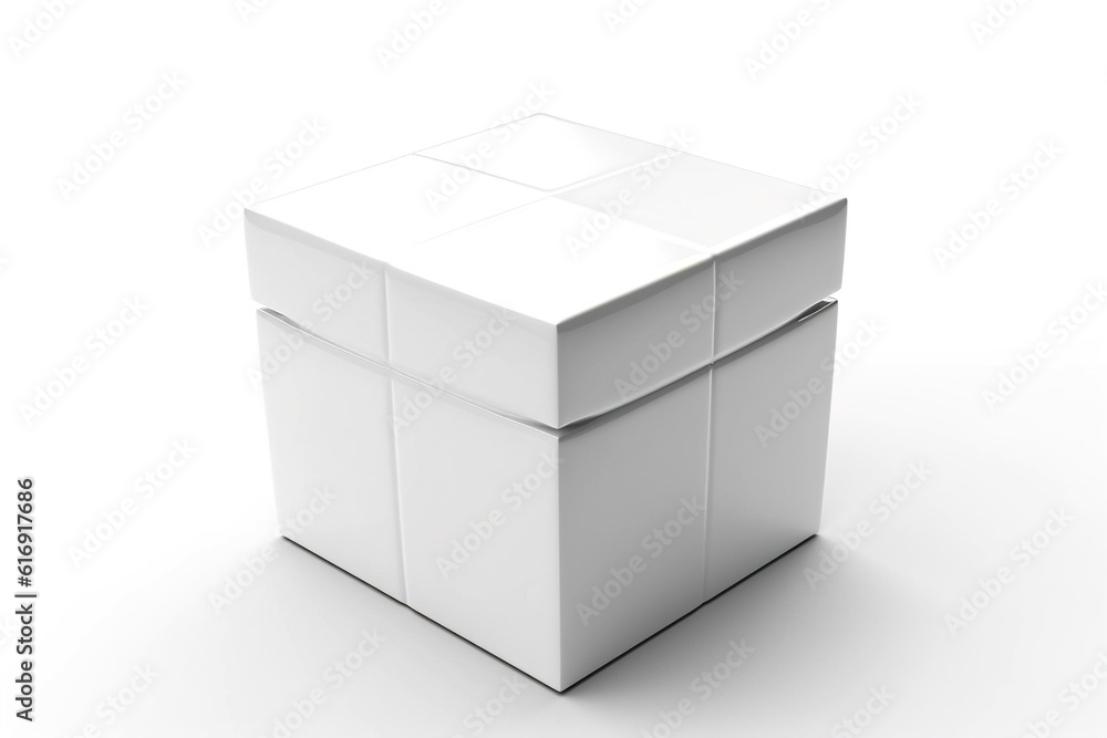 white box on a white background. generated by AI. white box on a white background. generated by AI.