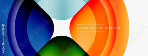 Circle abstract background. Wallpaper, banner, background, landing page, wall art, invitation, print, poster © antishock