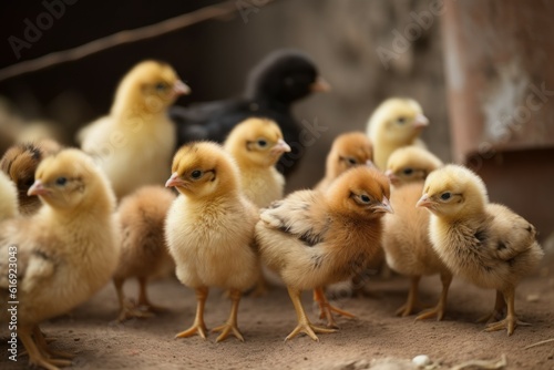 Farm chickens. Generate Ai