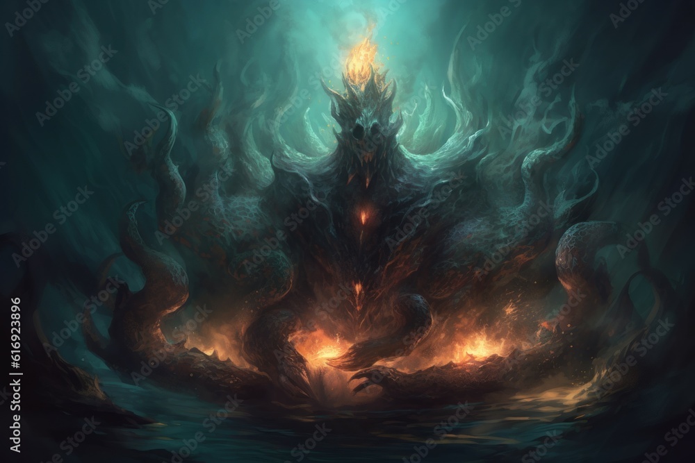 Sea monster creature evil. Generate Ai Sea monster creature evil. Generate Ai