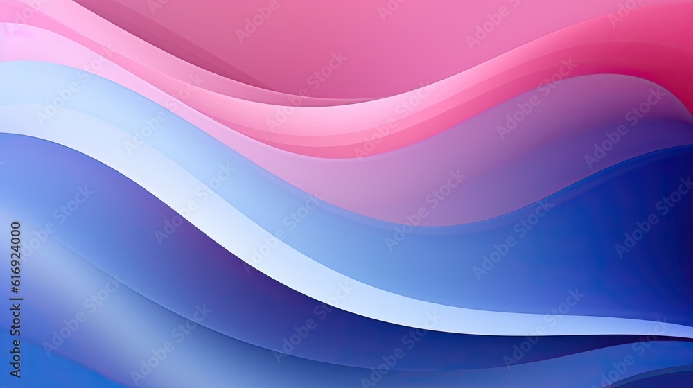 Obraz premium Abstract blue and pink swirl wave background made with Generative AI
