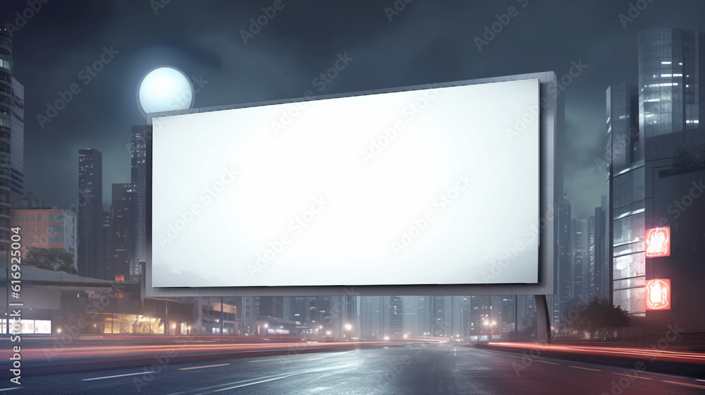 billboard at night city