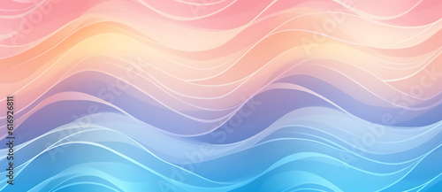 a wavy wavy design with an orange and blue background Generated by AI