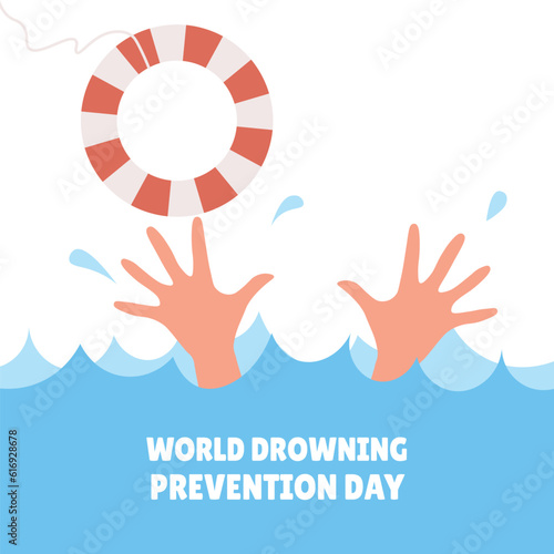World Drowning Prevention Day background.