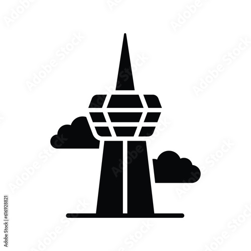 Grab this creatively designed vector of cn tower in modern style