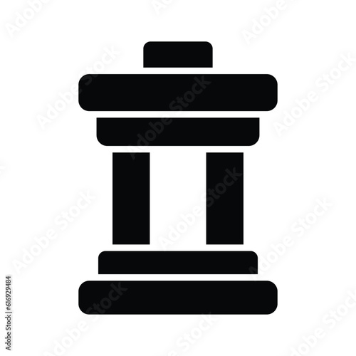 Grab this icon of inukshuk in trendy style, isolated on white background