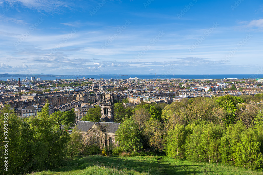 Edinburgh Cityscape With Leith District