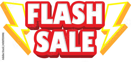 Flash sale promotion banner template design with space.