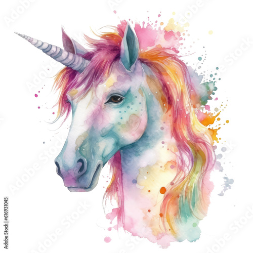 watercolor unicorn