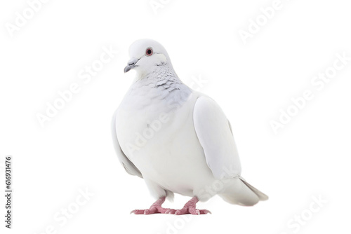 Isolated Flying Dove on transparent Background. AI