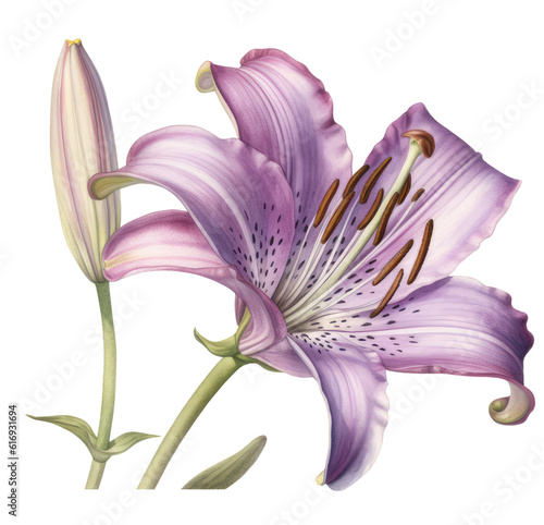 watercolor lily flower