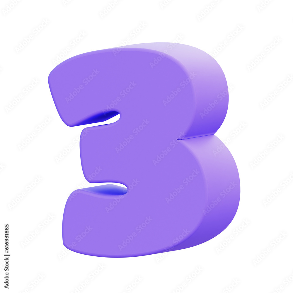 3 3D letter 3 3D letter