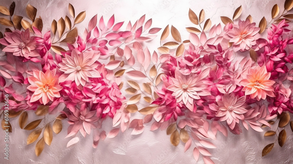 floral background for beauty, cosmetic product presentation