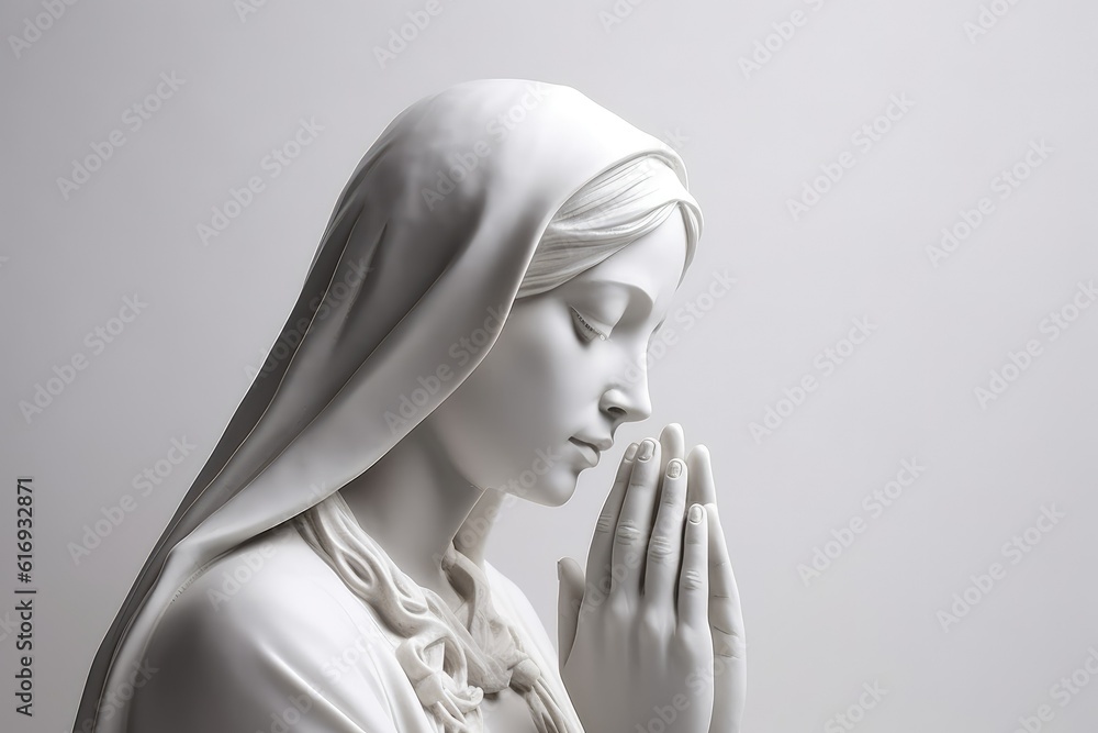 August 15 The Assumption of the Blessed Virgin Mary. Virgin Mary Mother of Jesus Christ white statue in holy light illustration August 15 The Assumption of the Blessed Virgin Mary. Virgin Mary Mother of Jesus Christ white statue in holy light illustration