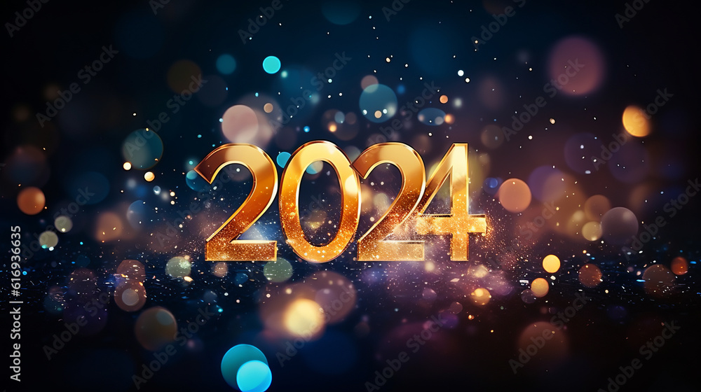 Festive happy new year 2024 background Festive happy new year 2024 background