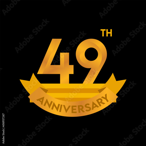 1st to 50th Anniversary elegant gold color