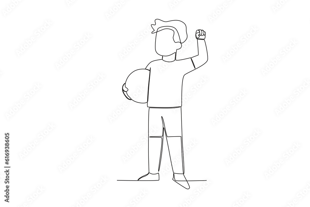 Vector continuous line drawing of basketball player in action basketball player ribbling ball simple line art with active
