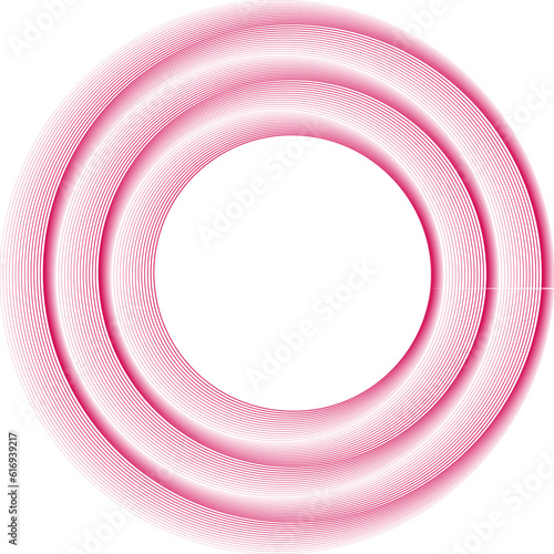 Abstract pink circle. Wave element