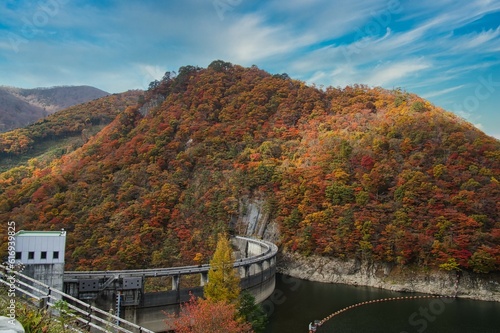 Fototapeta Naklejka Na Ścianę i Meble -  Naruko dam Miyagi prefecture in Autumn