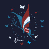 Beautiful Butterfly cute for ever nice  slogan typography for t-shirt prints, posters and other uses.