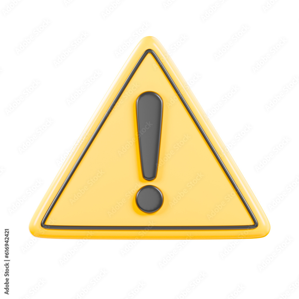 exclamation danger sign 3d illustration exclamation danger sign 3d illustration
