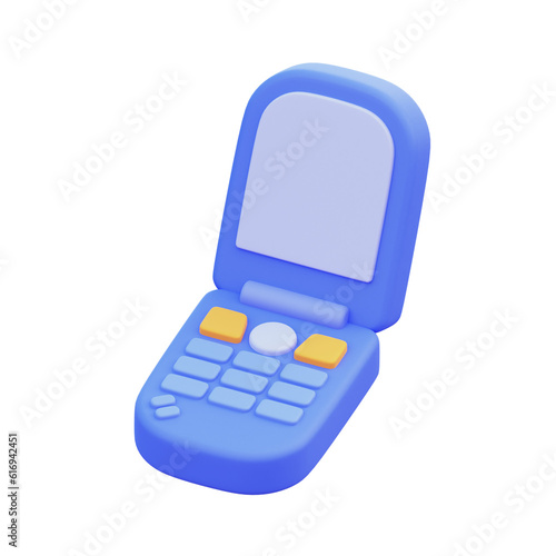Retro Phone 3D Illustration