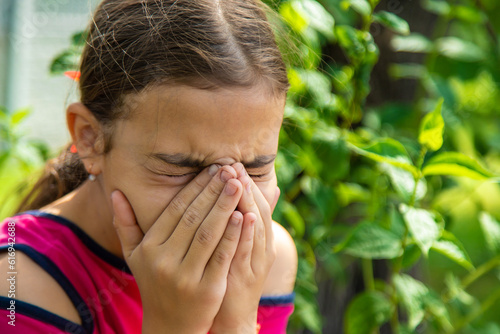 Wallpaper Mural Spring flowers allergy in a child. Selective focus. Torontodigital.ca