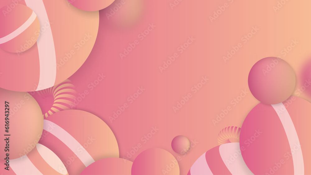 transparent pink Background template in 3D circle with vector HD free download 