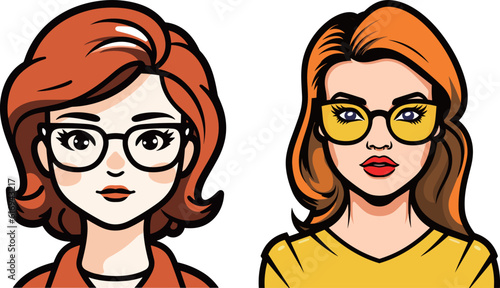Girl with glasses Illustration Portfolio