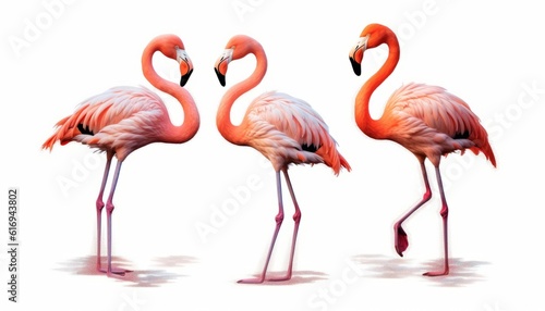 flamingos on transparent background © Haamidah