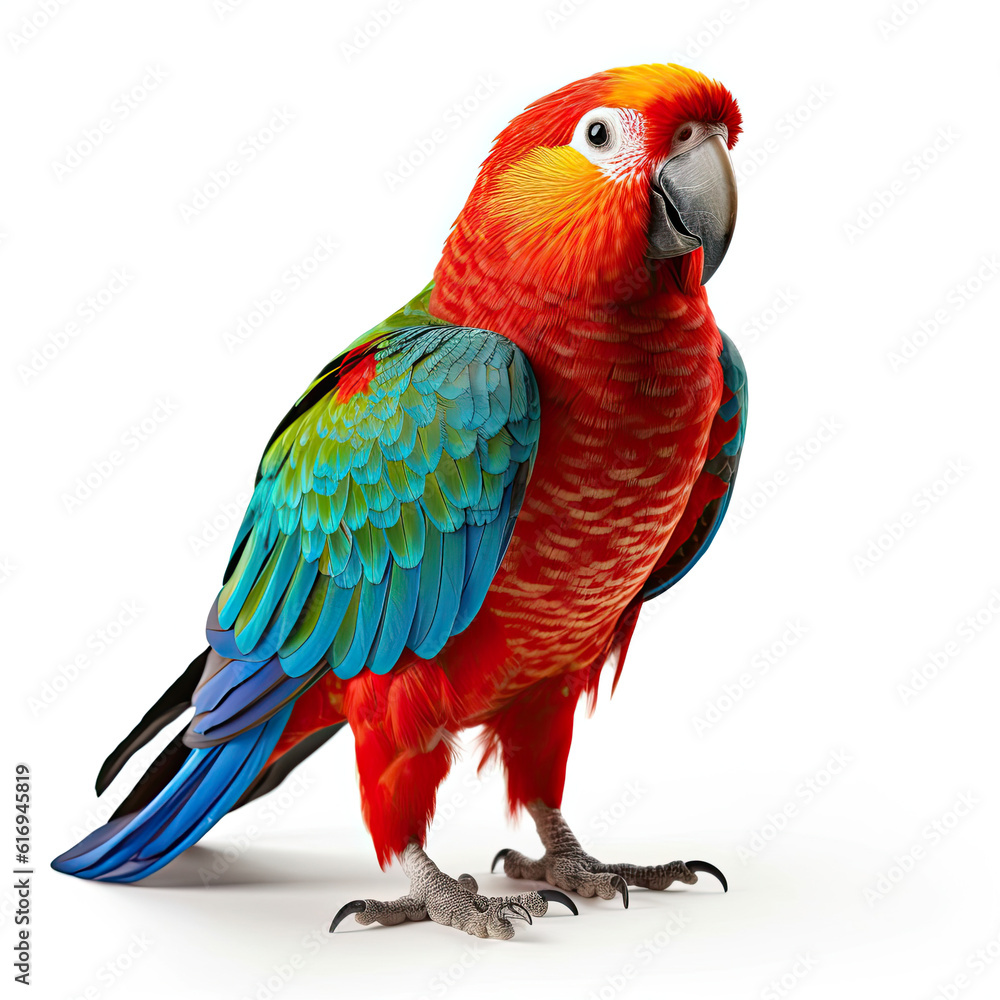 A colorful Parrot (Psittacidae) showing off its bright plumage. A colorful Parrot (Psittacidae) showing off its bright plumage.
