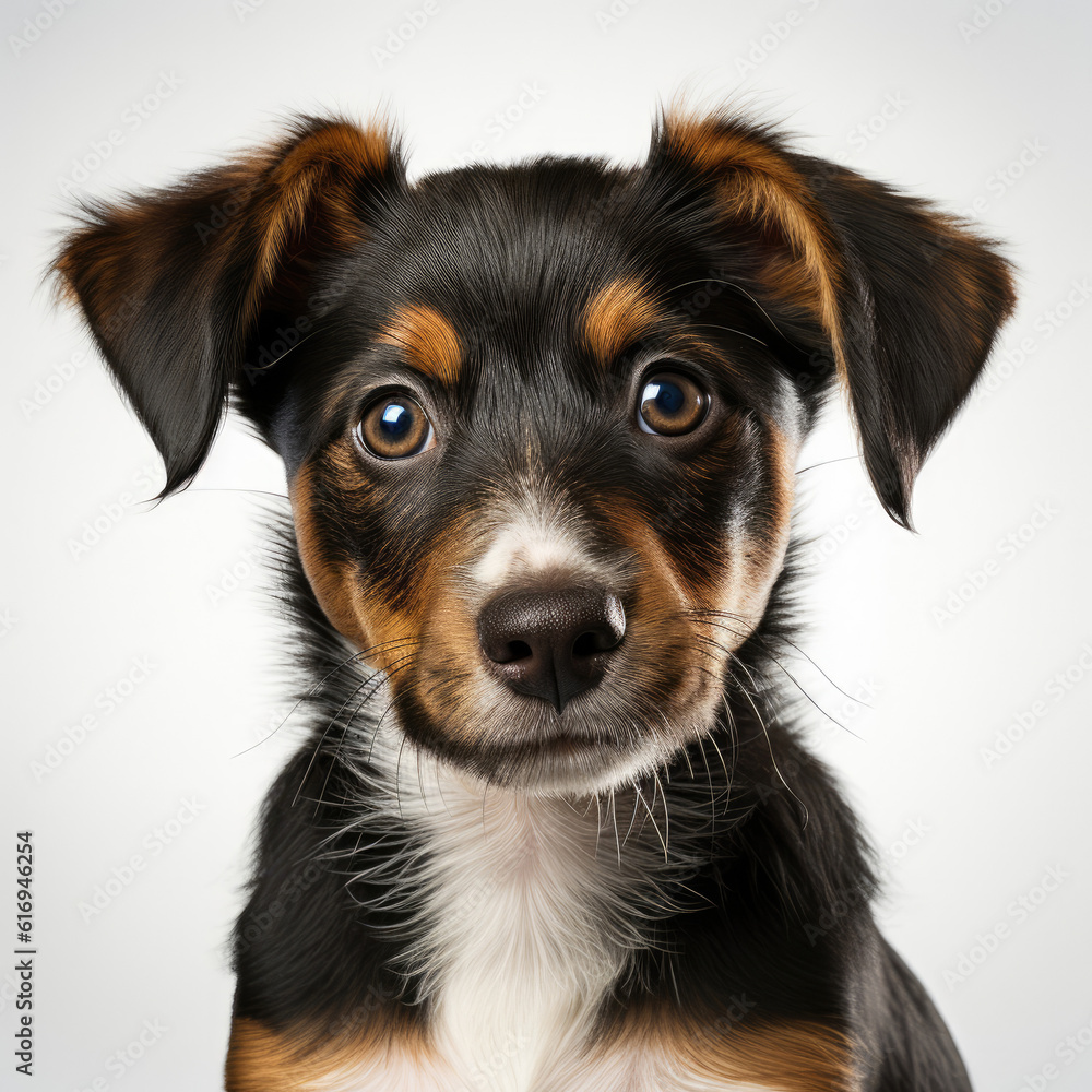 A cute Jack Russell puppy (Canis lupus familiaris) sitting and begging with puppy eyes. A cute Jack Russell puppy (Canis lupus familiaris) sitting and begging with puppy eyes.