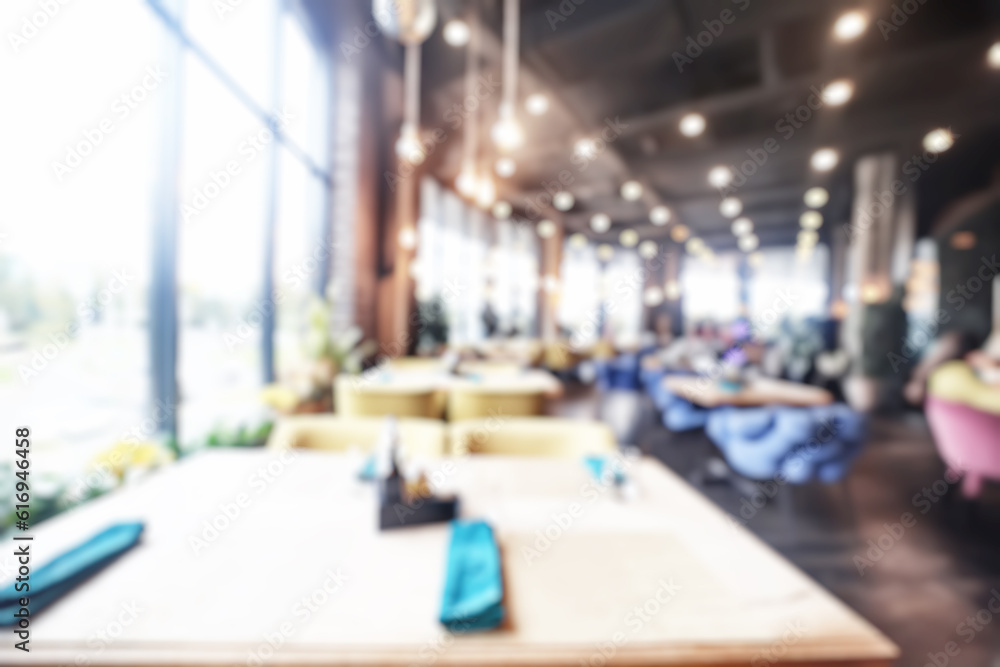 abstract blurred background restaurant interior