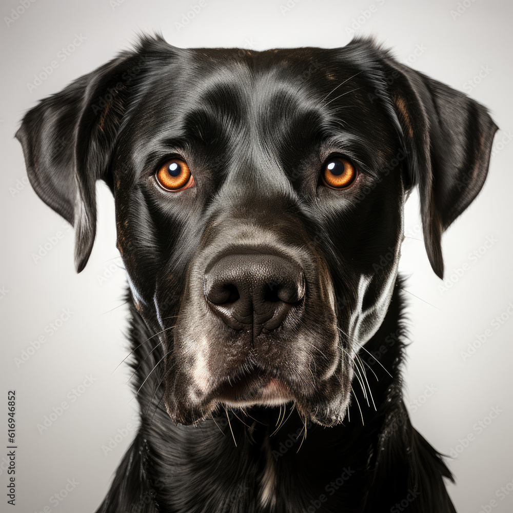 A Great Dane (Canis lupus familiaris) with beautiful dichromatic eyes. A Great Dane (Canis lupus familiaris) with beautiful dichromatic eyes.