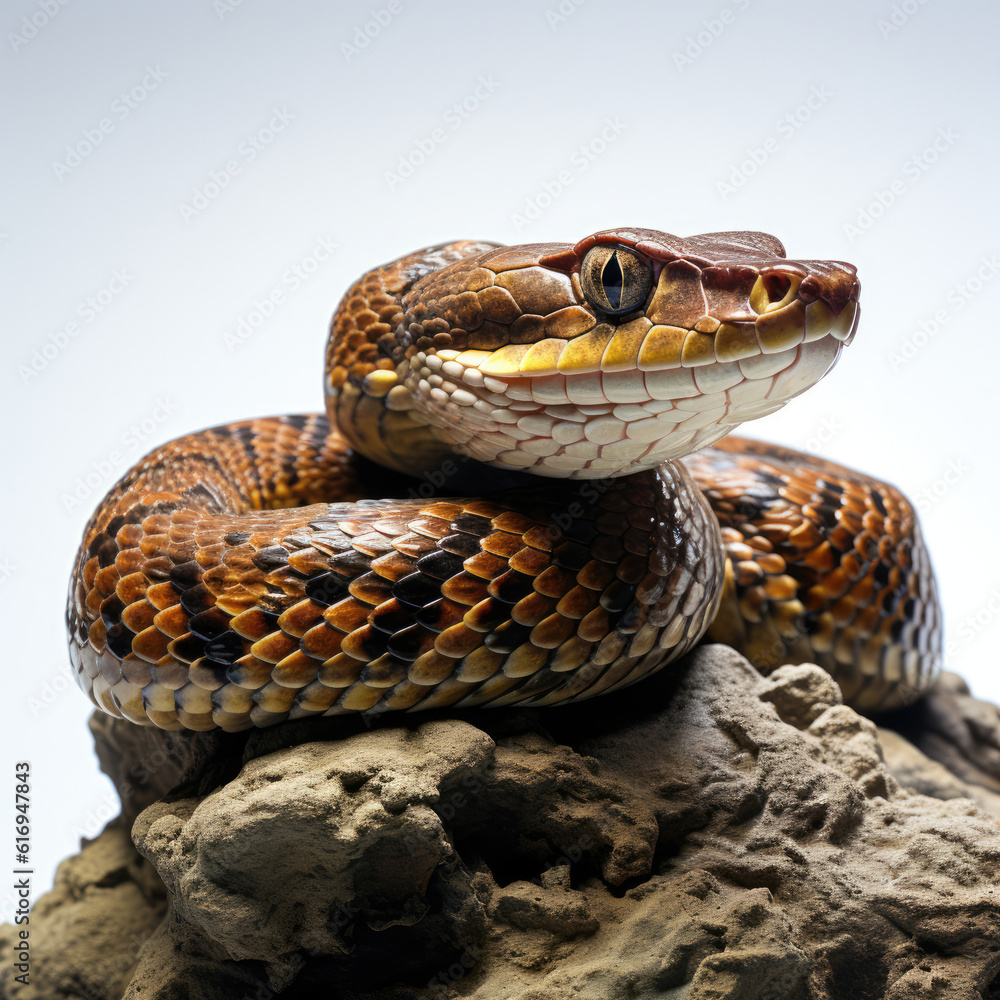 An African Rock Python (Python sebae) coiled and ready. An African Rock Python (Python sebae) coiled and ready.