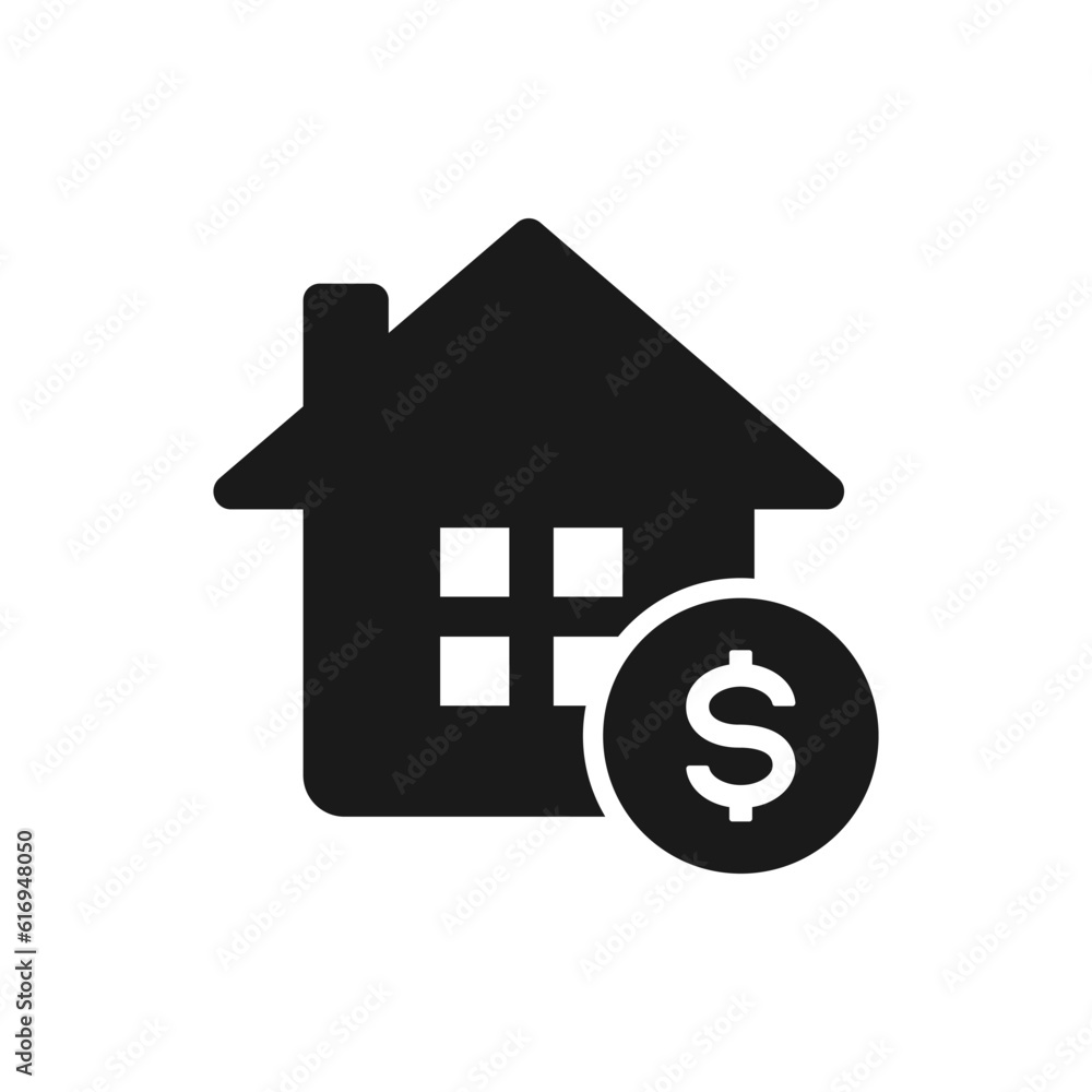 House prices. Mortgage icon design isolated on white background. Vector illustration House prices. Mortgage icon design isolated on white background. Vector illustration