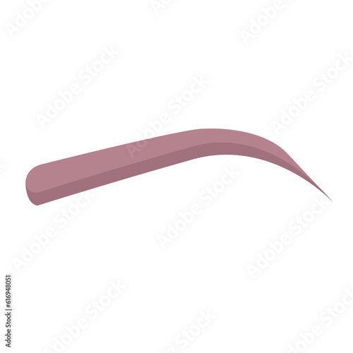 Eyebrow arch shape after threading and waxing care. Trendy grooming and brushing techniques. Brow expert and tatoo master style. Beauty concept. Isolated flat vector illustration.
